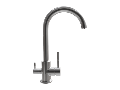 Смеситель ULGRAN US-020 с дополнительным краном для питьевой воды-001 Брашированная сталь