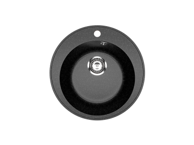 Кухонная мойка PR-М 475 круглая с отверстием под смеситель-004 Черный оникс