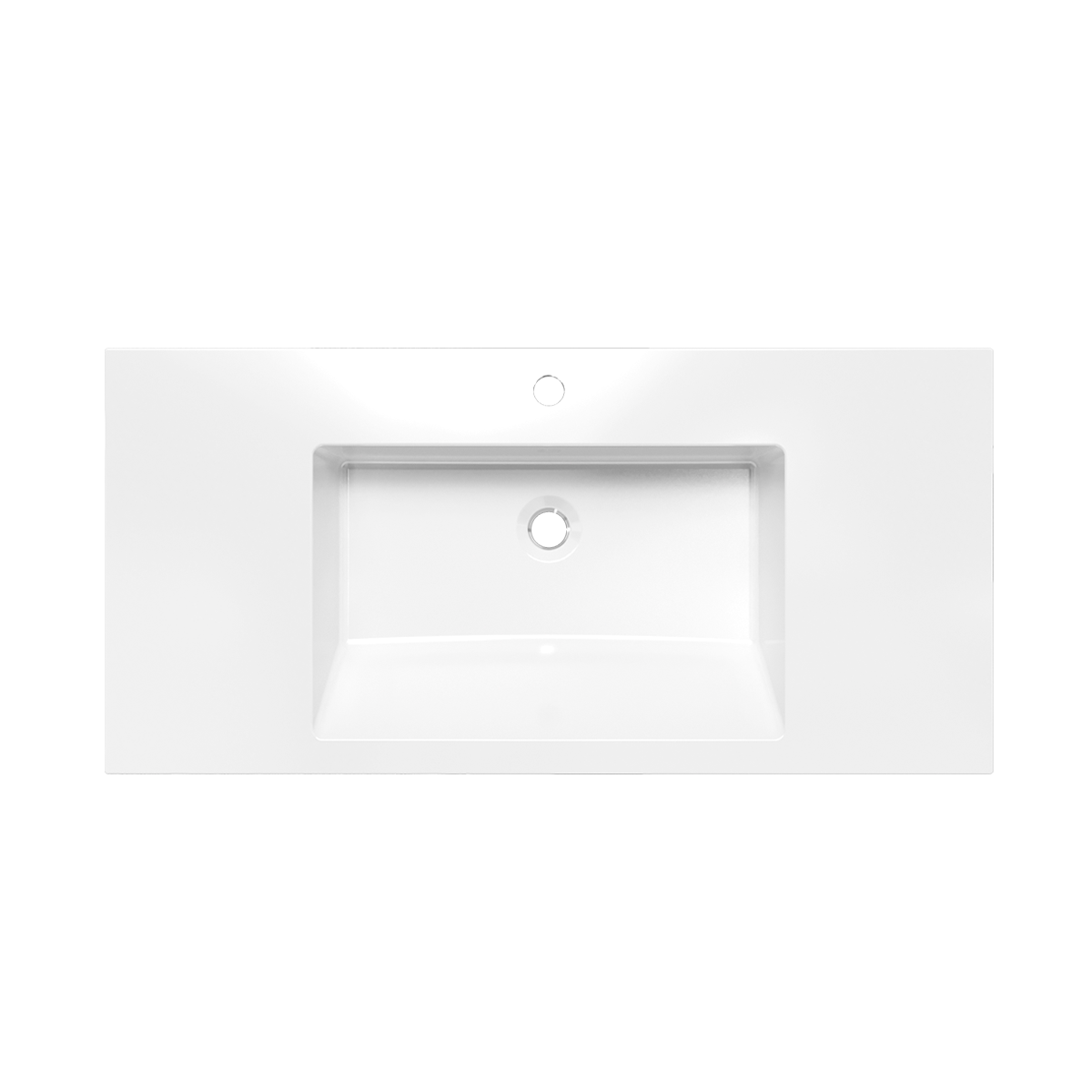 Раковина Paola Nero 1000 глянцевая врезная с отверстием под смеситель