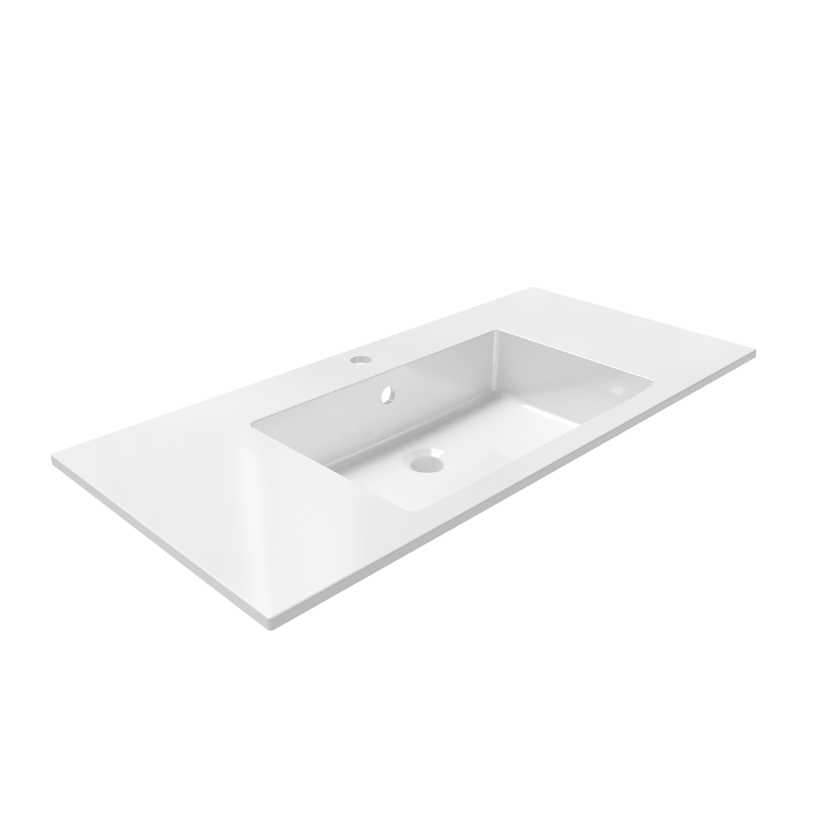 Раковина Paola Nero 1000 глянцевая врезная с отверстием под смеситель