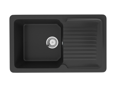 Кухонная мойка ULGRAN U-506 односекционная реверсивная-344 Ультра-чёрный