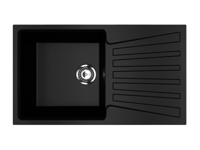 Кухонная мойка ULGRAN U-703 односекционная реверсивная-344 Ультра-чёрный