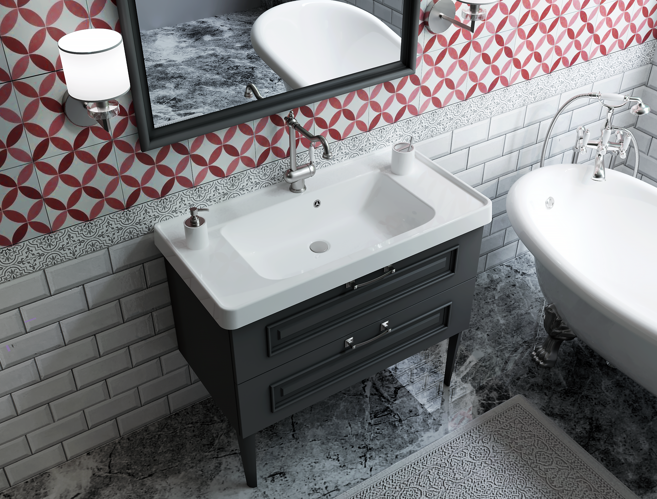 Раковина Paola Victoria 1000 врезная с отверстием под смеситель