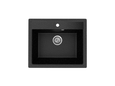 Кухонная мойка PR-М 565  односекционная с отверстием под смеситель-004 Черный оникс