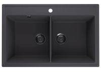 Кухонная мойка ULGRAN Quartz Ruma 780 двухчашевая с отверстием под смеситель