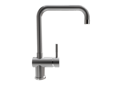 Смеситель ULGRAN US-023 однорычажный с высоким поворотным изливом-001 Брашированная сталь