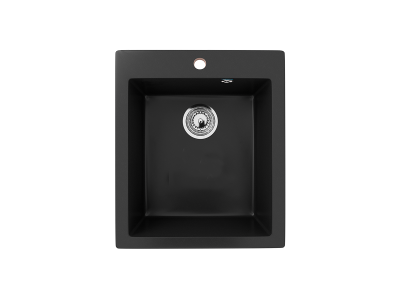 Кухонная мойка ULGRAN U-404 односекционная с отверстием под смеситель-344 Ультра-чёрный