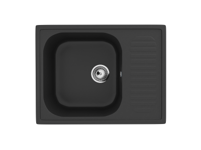 Кухонная мойка ULGRAN U-202 односекционная реверсивная-344 Ультра-чёрный