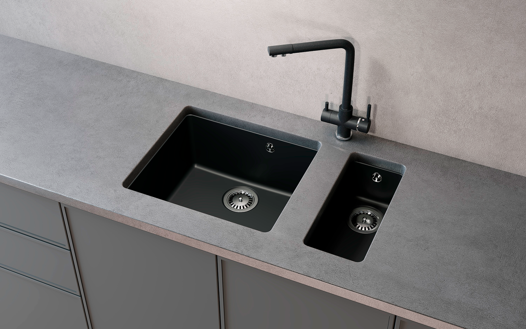 Кухонная мойка ULGRAN Quartz Underground 160 односекционная