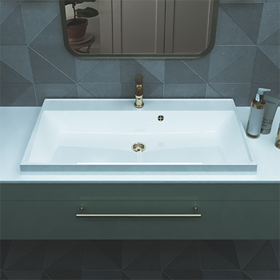 Раковина Paola Alba 1000 врезная с отверстием под смеситель