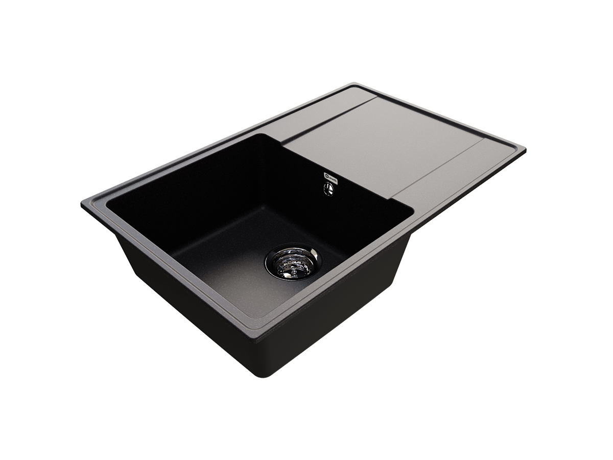 Кухонная мойка PR-М 735 односекционная реверсивная-004 Черный оникс
