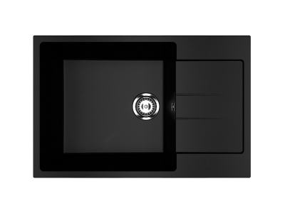 Кухонная мойка ULGRAN U-602 односекционная реверивная-344 Ультра-чёрный