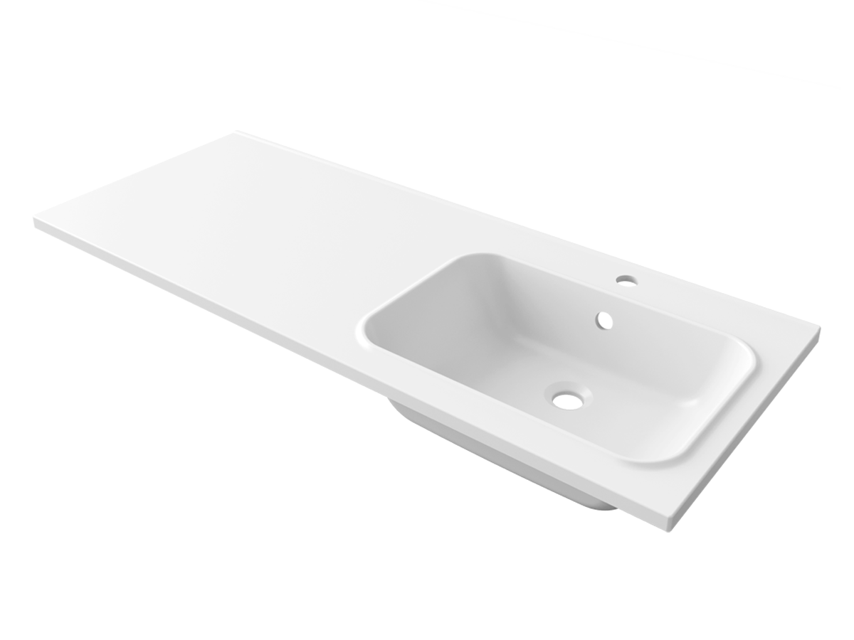 Раковина-столешница Paola Bella 1200 R с отверстием под смеситель универсальная